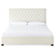 Pemberly Row Modern / Contemporary Tufted King Platform Bed in White