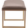 Pemberly Row Modern Velvet Upholstered Bench Chocolate Brown