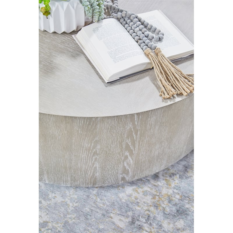 Pemberly Row Modern / Contemporary Wood Large Coffee Table in Gray