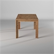 Pemberly Row Fixed Wood Top Dining Table in Antique Natural (Brown)