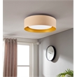 Pemberly Row Metal Flush Mount Ceiling Light in White and Blue