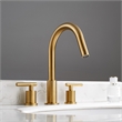 Pemberly Row Widespread Brushed Gold Bathroom Basin Sink Faucet