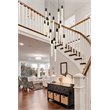 Pemberly Row 16-Light Modern Metal and Crystal Pendant in Black
