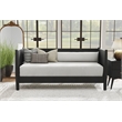 Pemberly Row Mid-Century Modern Twin Size Wood Day Bed in Black