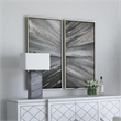 Pemberly Row Modern / Contemporary Cambric in Silver Canvas Fabric
