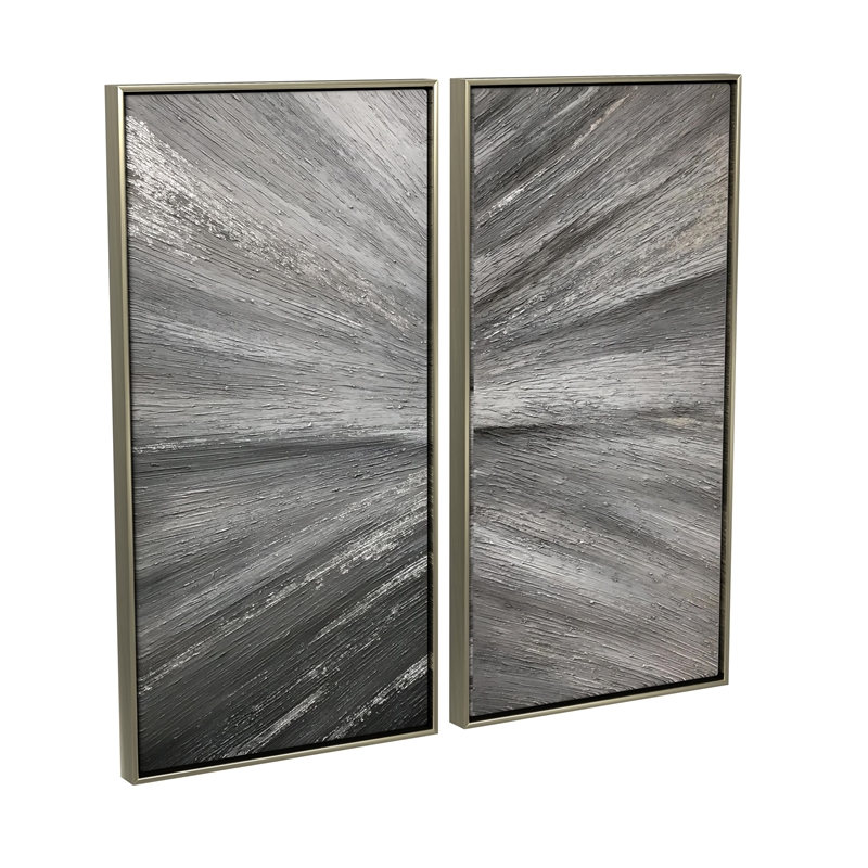 Pemberly Row Modern / Contemporary Cambric in Silver Canvas Fabric