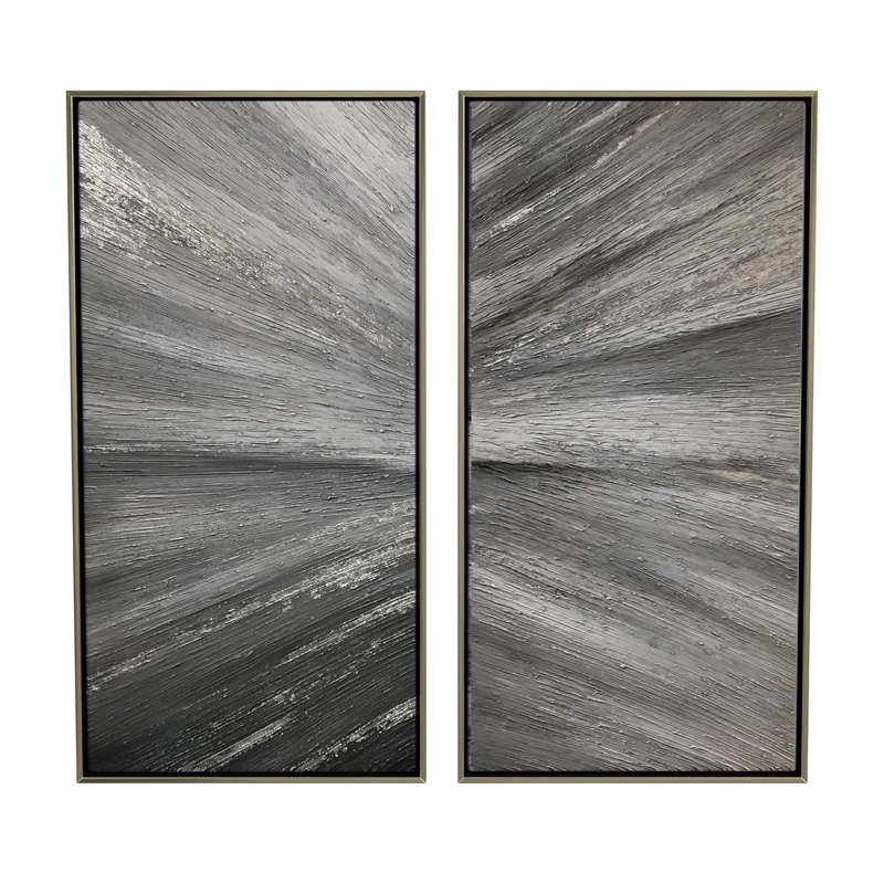 Pemberly Row Modern / Contemporary Cambric in Silver Canvas Fabric