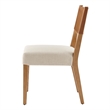 Pemberly Row PU/ Fabric Dining Side Chair in Brown/Beige (Set of 2)