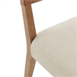 Pemberly Row PU/ Fabric Dining Side Chair in Brown/Beige (Set of 2)
