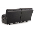 Pemberly Row Contemporary Mountainous Black Power Reclining Sofa