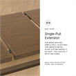 Pemberly Row Contemporary Light Brown Dining Extension Table
