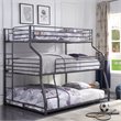 Pemberly Row Modern / Contemporary Triple Bunk Bed in Gunmetal