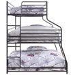 Pemberly Row Modern / Contemporary Triple Bunk Bed in Gunmetal