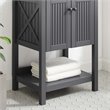 Pemberly Row Soft-Close Doors Modern Wood Bathroom Vanity Cabinet in Gray