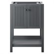 Pemberly Row Soft-Close Doors Modern Wood Bathroom Vanity Cabinet in Gray