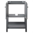 Pemberly Row Soft-Close Doors Modern Wood Bathroom Vanity Cabinet in Gray