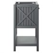 Pemberly Row Soft-Close Doors Modern Wood Bathroom Vanity Cabinet in Gray