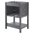 Pemberly Row Soft-Close Doors Modern Wood Bathroom Vanity Cabinet in Gray