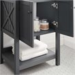 Pemberly Row Soft-Close Doors Modern Wood Bathroom Vanity Cabinet in Gray