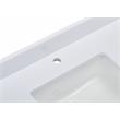 Pemberly Row 61 in.Composite Stone Vanity Top in Snowy White with White Basin