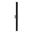 Pemberly Row Modern LED Integrated Black Metal Outdoor Wall Light