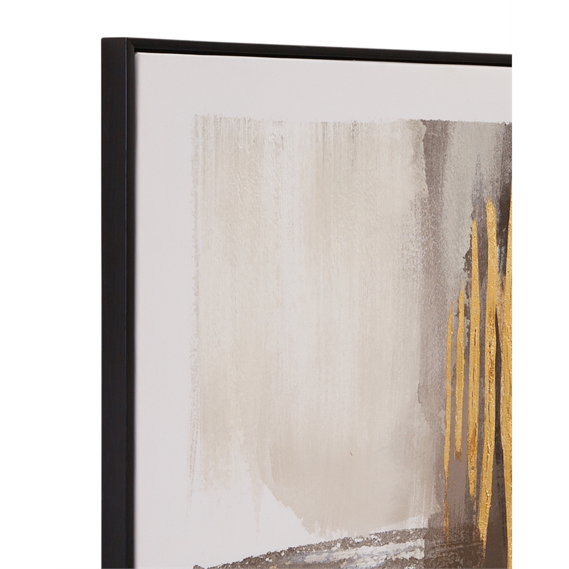 Pemberly Row Contemporary Canvas Art 3 Piece Set in White Fabric