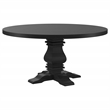 Pemberly Row Wood Round 60-inch Pedestal Base Dining Table Black
