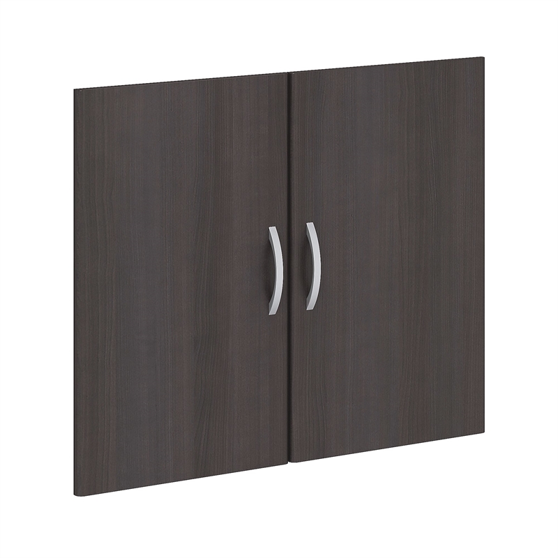 Pemberly Row 2 Door Kit for Bookcase in Storm Gray - Engineered Wood