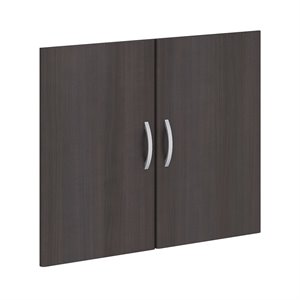 Pemberly Row 2 Door Kit for Bookcase in Storm Gray - Engineered Wood
