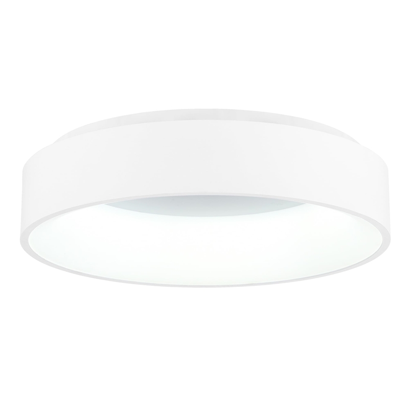 Pemberly Row Drum Shade Metal LED Flush Mount Light in White
