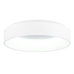 Pemberly Row Drum Shade Metal LED Flush Mount Light in White