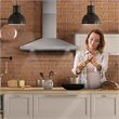 Pemberly Row 380 CFM Ducted Wall Mount Range Hood Kitchen Hood - Stainless Steel