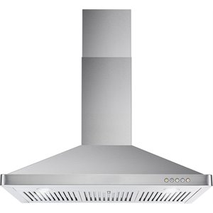 Pemberly Row 380 CFM Ducted Wall Mount Range Hood Kitchen Hood - Stainless Steel