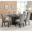 Pemberly Row 7-piece Rectangular Wood Dining Set Black and Gray