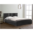 Pemberly Row Modern / Contemporary Wooden Full Captains Bed in Black