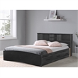 Pemberly Row Modern / Contemporary Wooden Full Captains Bed in Black