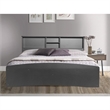 Pemberly Row Modern / Contemporary Wooden Full Captains Bed in Black