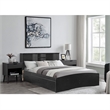 Pemberly Row Modern / Contemporary Wooden Full Captains Bed in Black