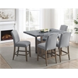 Pemberley Row Marble Gray Dining Set Rectangular Storage 60