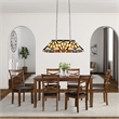Pemberly Row Modern 3-Light Glass Island Pendant in Multi-Color