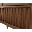 Pemberly Row Mid-century Wood Glass Door Bookcase Display Office Bookcase Brown