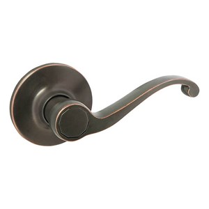 Pemberly Row Scroll Brass Dummy Door Handle in Oil Rubbed Bronze