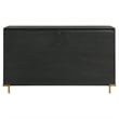 Pemberly Row Coastal 8-drawer Wood Bedroom Dresser in Black Finish