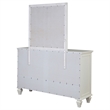 Pemberly Row Modern 11-drawer Wood Dresser with Mirror Cream White