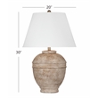 Pemberly Row Modern / Contemporary Table Lamp in Cream Resin