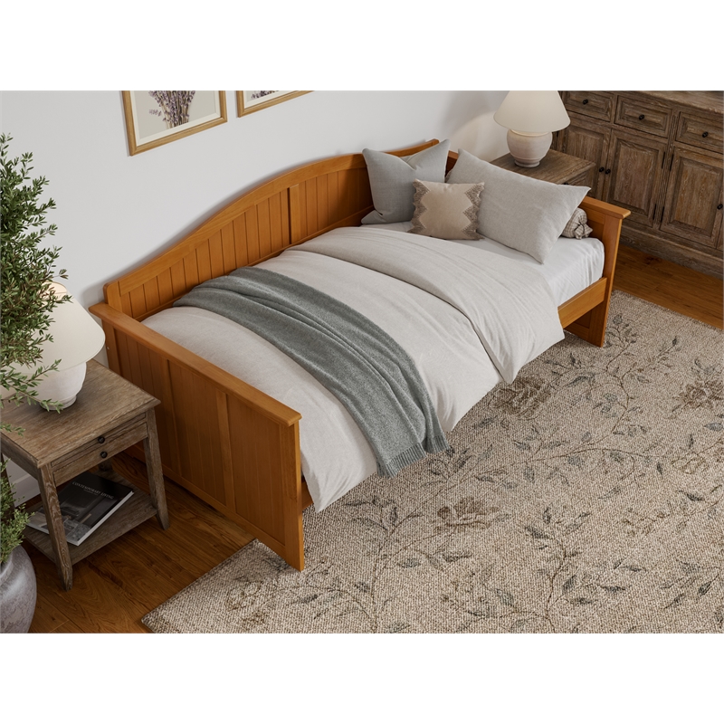 Pemberley Row Solid Wood Light Toffee Daybed Rectangular Durable Twin 40
