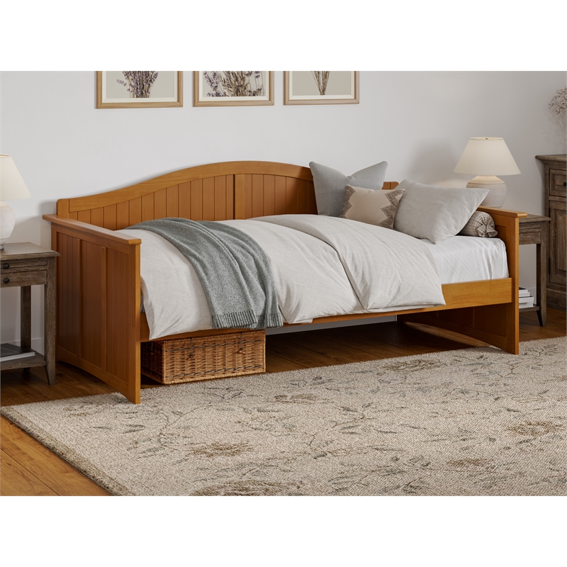 Pemberley Row Solid Wood Light Toffee Daybed Rectangular Durable Twin 40