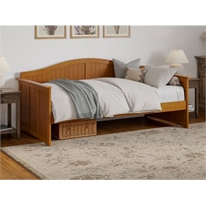 Pemberley Row Solid Wood Light Toffee Daybed Rectangular Durable Twin 40&quot x 78.75&quot x 34.63&quot Unassembled