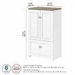 Pemberly Row Storage Cabinet with File Drawer in White & Gray - Engineered Wood