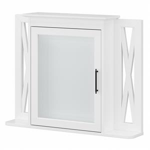 Pemberly Row Bathroom Medicine Cabinet with Mirror - White Ash - Engineered Wood